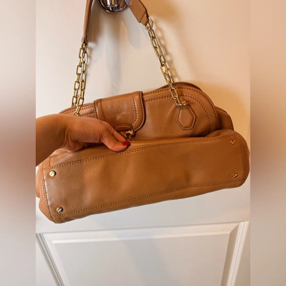 Tory Burch Leather Sammy Tote Bag,‎ Brown